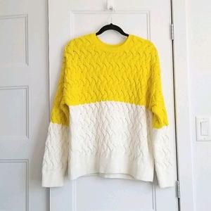 ⚡️TOPSHOP Yellow & Cream Knitted Sweater